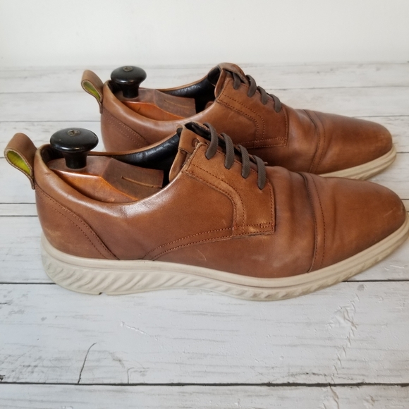 Ecco Mens St. 1 Hybrid Lite Leather Lace Up Comfort Athleisure Loafer Shoes